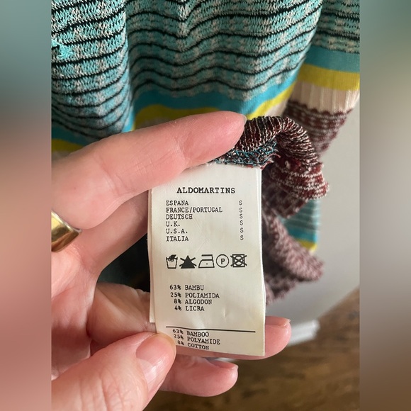 ALDO MARTINS Striped Multicolor Knit Tunic Dress - Picture 6 of 10